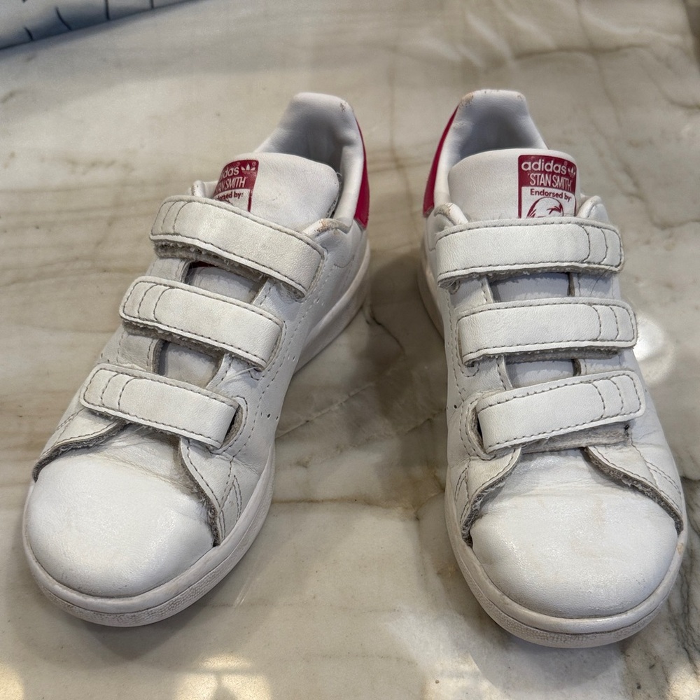 Adidas Stan Smith Kids White and Pink Sneakers